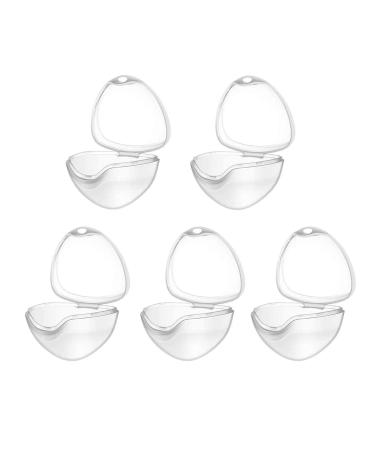 Dummy Case 5Pcs Transparent Pacifier Case Pacifier Holder Box BPA-Free Nipple Shield Case for Travel and Home