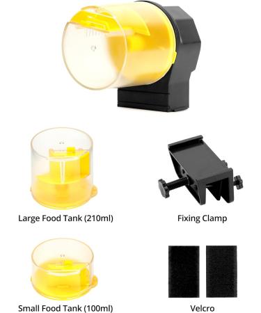 QWORK Automatic Fish Feeder Smart Holiday Fish Food Dispenser with Timer 12/24 Hours Regular Feeding 210 ml Large Capacity - Buy Online on SooperMarket.com