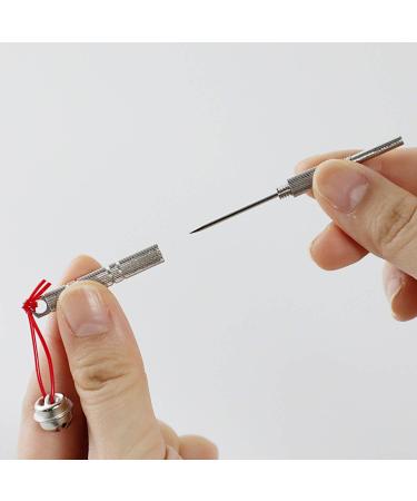 Wazakura Hanafubuki Ikebana Kenzan Needle Cleaner & Straightener 2.6(70mm) - Made in Japan | 2-in-1 Flower Holder Pin Frog Repair Tool - Stainless Steel 2.6(70mm) - Silver - Buy Online on SooperMarket.com