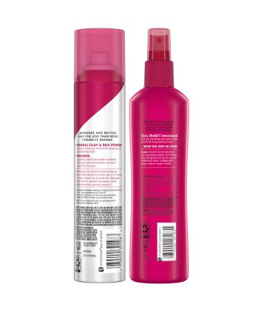 Suave Essentials Hair Care Bundle Refresh & Revive Dry Shampoo Scented + Max Hold Hairspray Non-Aerosol Unscented (2 Piece Set) Pink - Buy Online on SooperMarket.com