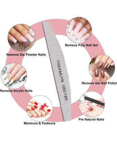 10 Pcs Heavy Duty Nail Files 100/180 Grit - Coarse Nail File for Acrylic/Natural Nails - Emery Boards for Home & Salon Use - Buy Online on SooperMarket.com