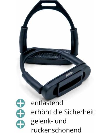 AMKA Joint Black Safety Stirrups - 10 12 13 cm Step Width | International Shipping - Buy Online on SooperMarket.com