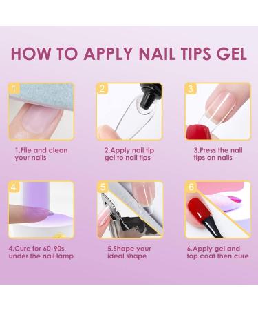 Nail Tips Glue Gel Pcs Melous Solid Gel Nail Glue for Acrylic Nail Tips Press on Nails Long Lasting U V Glue Gel for Nail Extension A0-2 Pcs Nail Tip Glue - Buy Online on SooperMarket.com