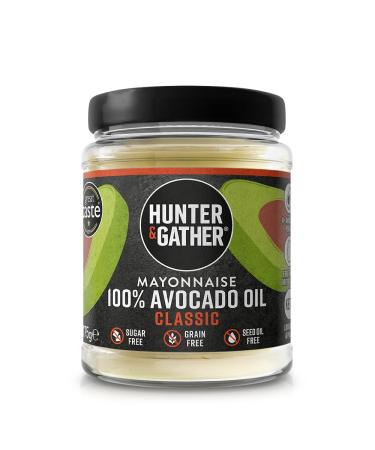 Hunter & Gather Avocado Oil Mayonnaise 175g | Made with Pure Avocado Oil and British Free Range Egg Yolk | Paleo Keto Sugar and Gluten Free Avocado Mayo | Free from Artificial Flavourings