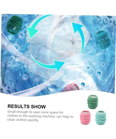 FRCOLOR 3pcs Set hair removal washer drying ball cleaning ball Washing Machine Soap fabric softener dispenser Winding laundry washing Anti-tangle Laundry ball detergent - Buy Online on SooperMarket.com