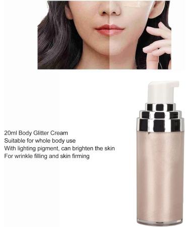 Body Glitter Cream Safe Ingredients Wrinkle Filling Easy to Apply 20ml Skin Firming Liquid for Full Body Makeup (#01 Pearl White) - Buy Online on SooperMarket.com