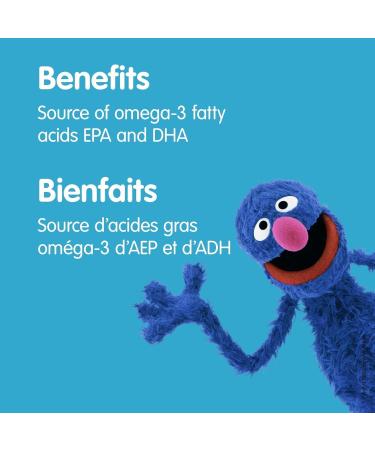 Sesame Street Brilliant Omega-3 Kids Gummy with DHA by Webber Naturals 120 Gummies For Children Age 3 and Up - Buy Online on SooperMarket.com