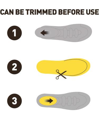 Sorbothane Double-Stitched Insoles - Yellow EU 44-45 (UK 10) | Premium Comfort for All-Day Support - International Shipping Available - Buy Online on SooperMarket.com