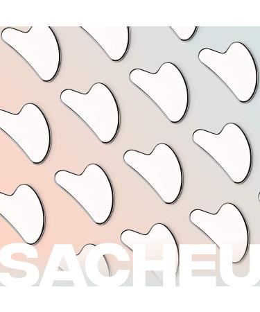 SACHEU Stainless Steel Gua Sha Tool | Reduce Puffiness & Tighten Skin | Facial Massage & Lymphatic Drainage | Travel Pouch Included - Buy Online on SooperMarket.com