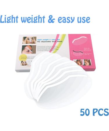 Buy Nitain 50-Piece Transparent Visor Facial Protection Mask for Hair Salons | Safety Face Shield for Barber Haircuts & Beauty Treatments - Buy Online on SooperMarket.com