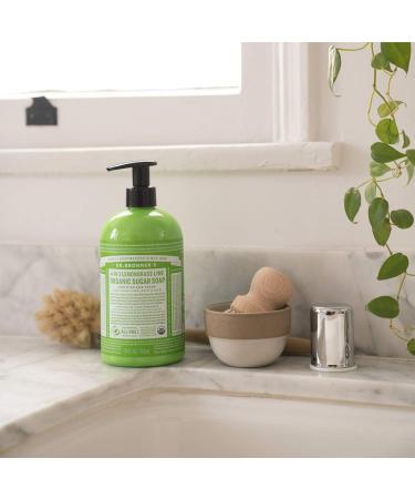 Dr. Bronner's Organic Lemongrass Sugar Soap - 12oz | 4-in-1 Use for Hands, Body, Face & Hair | Vegan Formula with Organic Oils & Shikakai Powder - Cleanses, Moisturizes & Nourishes - Buy Online on SooperMarket.com