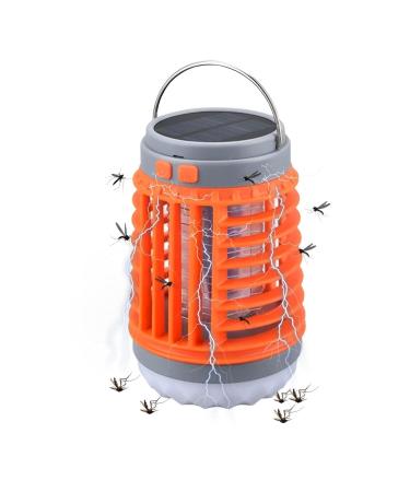 Electric Mosquito Killer Lamp Mosquito Lamp Electric Fly Killer Mosquito Zapper Mosquito Trap Camping Portable Mosquito Killer Indoor Solar Mosquito Killer Lamp(Color:Orange)