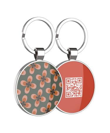 DISONTAG QR code Dog brand ID personalized social online page-free online pet profile modifiable control of the privacy nois app required (round) A4