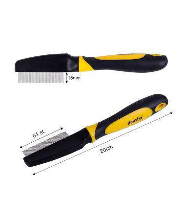 Lionto Lice Comb for Dogs | Premium Dog Brush & Coat Care Tool | Effective Dog Comb for Grooming - Buy Online on SooperMarket.com