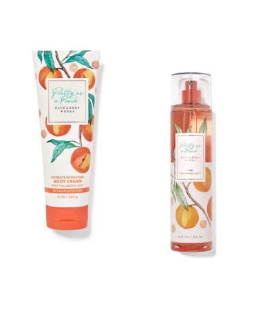 Bath & Body Works   Signature Collection   Pretty as a Peach  Gift Set  Fine Fragrance Mist & Ultra Shea Body Cream