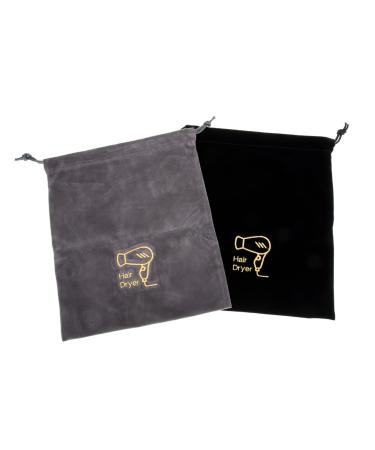 WOONEKY 4 Pcs Hair Dryer Bag Hair Travel Bag Portable Blow Dryer Hair Dryer Drawstring Bag Flannel
