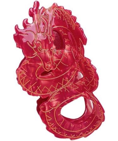JSGHGDF Delicate Chinese Loong Hair for Woman Girl Skincare Makeup Hair Clip for Thin Hair Nonslip Delicate Hair Clip Red - Buy Online on SooperMarket.com