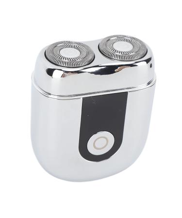 Mini Electric Beard Trimmer ABS C Type Household Electric Beard Trimmer (Silver)