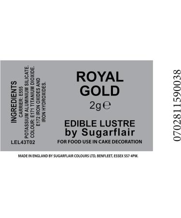 Sugarflair ROYAL GOLD Edible Lustre Dust Powder - Cake decorating shimmer - Buy Online on SooperMarket.com