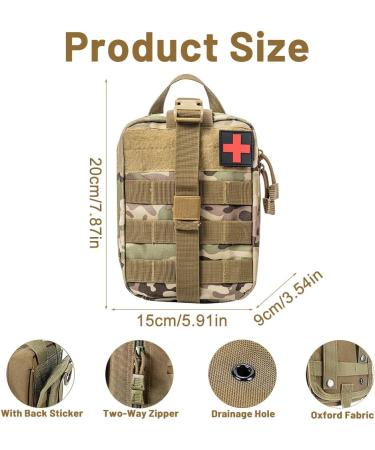 MineUp 46-Piece First Aid Kit - Comprehensive Outdoor Trauma Set for Camping Hiking Hunting & Home | Military-Grade Medical Bag in Yellow - Buy Online on SooperMarket.com