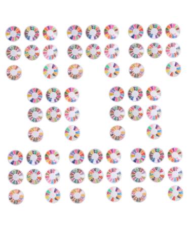 Healeved 64 Boxes Soft Pottery Nail Tech Accessories Round Spacer Beads Nail Accessories Clay Fruit Slices Nail Decoration Fruit Slice Patch Diy Lip Gloss Clay Sticker 3d Charm Polymer Clay