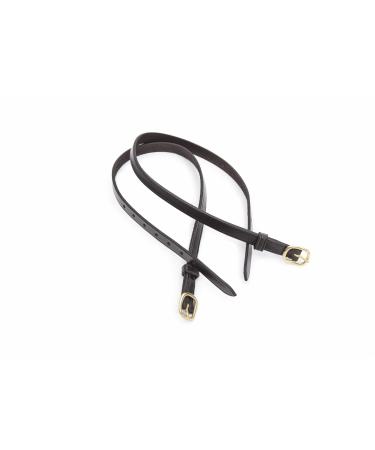 Shires Blenheim Childrens Leather Spur Straps Black
