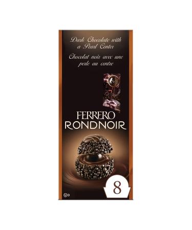 FERRERO Rondnoir Fine Dark Chocolate Bag 8 Individually Wrapped Chocolates 80g Ferrero Rondnoir 1 bag of 8 pieces