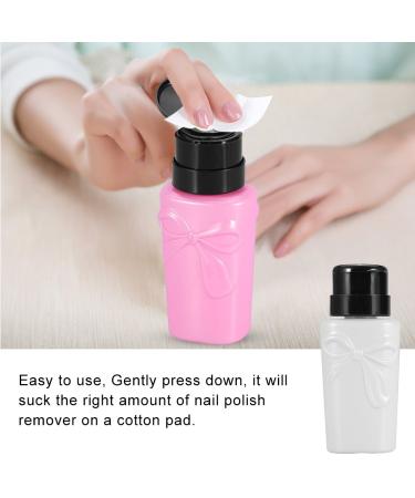 2PCs Nail Polish Remover Pump Dispenser - Portable Plastic Storage Bottle for Nail Art | Perfect Nail Tool - Buy Online on SooperMarket.com