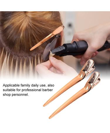 12pcs Rose Gold Hair Clips Hairpin Set - Salon Clamp Grips for Hairdressers | Durable Duckbill Hair Accessories - Buy Online on SooperMarket.com