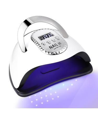 UV LED Nail Lamp 280W LED Lamp for Gel Nails Fast Nail Lamp with 4 Timers 66 Beads Nail Curing Lamps Gel Nail Polish Dryer for Home or Salon Use