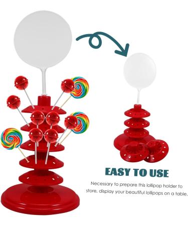 HOLIDYOYO pp lollipop holder desktop lollipop holder lollipops stand plastic lollipop rack red - Buy Online on SooperMarket.com