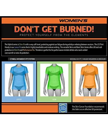 O'Neill Women's Basic Skins UPF 50+ Long Sleeve Sun Shirt - Medium, Tahitian Blue | Sun Protection Swimwear - Buy Online on SooperMarket.com