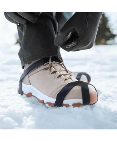 Ceestyle 11-Tooth Stainless Steel Crampons for Mountain Shoes - Anti-Slip Shoe Spikes for Hiking Trail Running Trekking & Winter Outdoor Activities | Black - Buy Online on SooperMarket.com