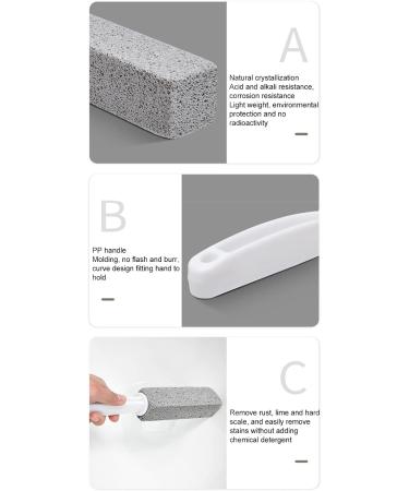 2 Pack Pumice Stone Toilet Bowl Cleaner with Extra Long Handle Stain Remover Pumice Toilet Cleaning Brush Also Cleans Limescale Hard Water Rings Tiles Iron and - Buy Online on SooperMarket.com