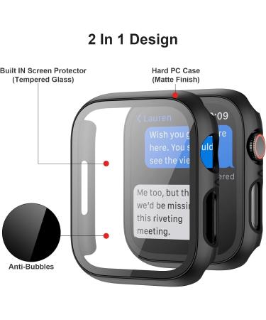 6 Pack Case for Apple Watch SE/Series 6/5/4 40mm with Tempered Glass Screen Protector - BHARVEST Hard PC Bumper Cover, Scratch Resistant - Black/Silver/Rose Gold/Pink/Clear/Leopard - Buy Online on SooperMarket.com