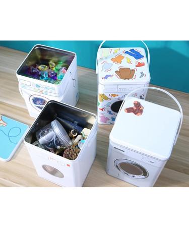 ISAKEN Washing Powder Storage Metal Laundry Powder Storage Box Washing Powder Bucket Detergent Box Laundry Detergent Dispenser Laundry Powder Storage Box Container White - Buy Online on SooperMarket.com