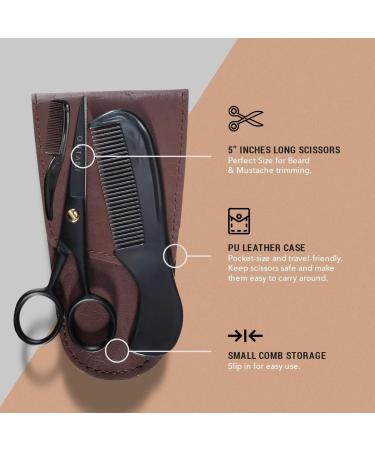 ONTAKI 3 Scissors Pack: German Beard & Mustache, Nose Hair Scissors Set - Buy Online on SooperMarket.com