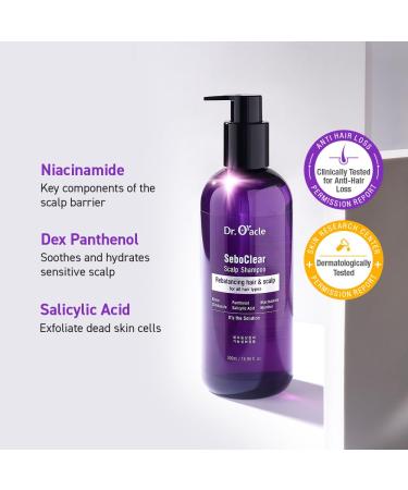 DR.ORACLE SeboClear Scalp Shampoo | Rebalancing Formula for All Hair Types | Biotin Niacinamide & Salicylic Acid - Buy Online on SooperMarket.com