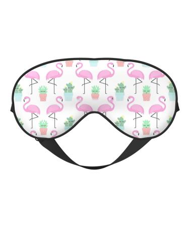 Tropical Flamingo Sleep Mask-Adjustable Breathable Fashionable Eye Mask for A Comfortable Sleep Experience