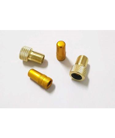 Osymoker Anodized Alloy Presta Valve Caps + Copper Presta to Schrader Adaptor for Bike, Car, Tube Pump - Premium Valve Converter Tools - Buy Online on SooperMarket.com