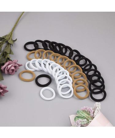 XIMA 60pcs Nylon Elastic Hair Ties Bands Rope No Crease Ponytail Holders - Black (HT007-20) - Buy Online on SooperMarket.com