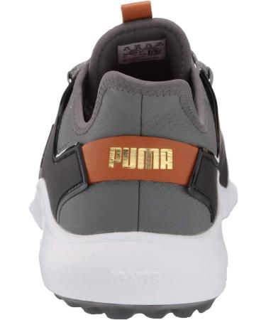 PUMA Men's Ignite Fasten8 Golf Shoe 10.5 - Quiet Shade/Gold/Puma Black - Buy Online on SooperMarket.com