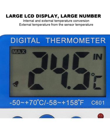 GOTOTOP Mini Alarm Thermometer Electronic Thermometer Instant Reading Large LCD Display Screen ABS Livestock Farm Indoor Outdoor (-50 + 70 ) - Buy Online on SooperMarket.com
