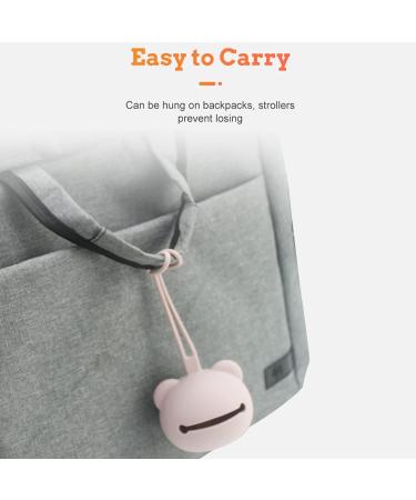 Airfish BPA-Free Silicone Pacifier Holder Case for Boys & Girls - Travel-Friendly Newborn Bear Design - Pack of 2 - Buy Online on SooperMarket.com