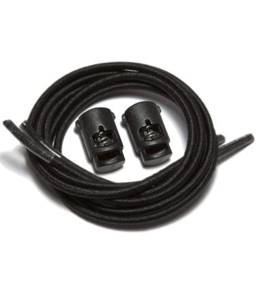 iBungee Laces (Elastic No Tie Shoelaces) (Made in the USA) 34-Inch Black