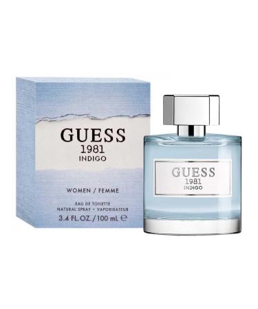 Guess 1981 Indigo Eau de Toilette Spray for Women Blue NS 3.4 Fl Oz 8.4 Fl Oz (Pack of 1)