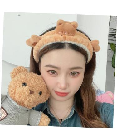 PLAFOPE Bear Face Wash Headband Make up Headbands Bear Headband Spa Hair Band Facial Headbands Spa Headbands Headband for Washing Face Skincare Headbands Makeup Headband - Buy Online on SooperMarket.com