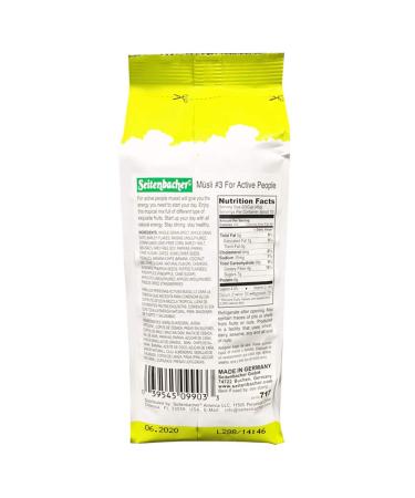 Seitenbacher Muesli Cereal #3 Fruit Mix 16oz (Pack of 6) - Energizing Breakfast for Active People - Buy Online on SooperMarket.com