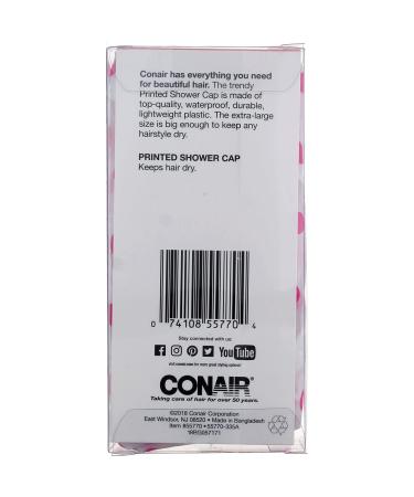 Conair XL Shower Cap - Printed Design | Keep Hair Dry & Protected - Buy Online on SooperMarket.com