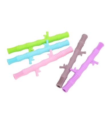 Colorful Baby Teething Tubes & Toys | Food Grade Silicone | Massage Gums | Includes Baby Brush - Buy Online on SooperMarket.com
